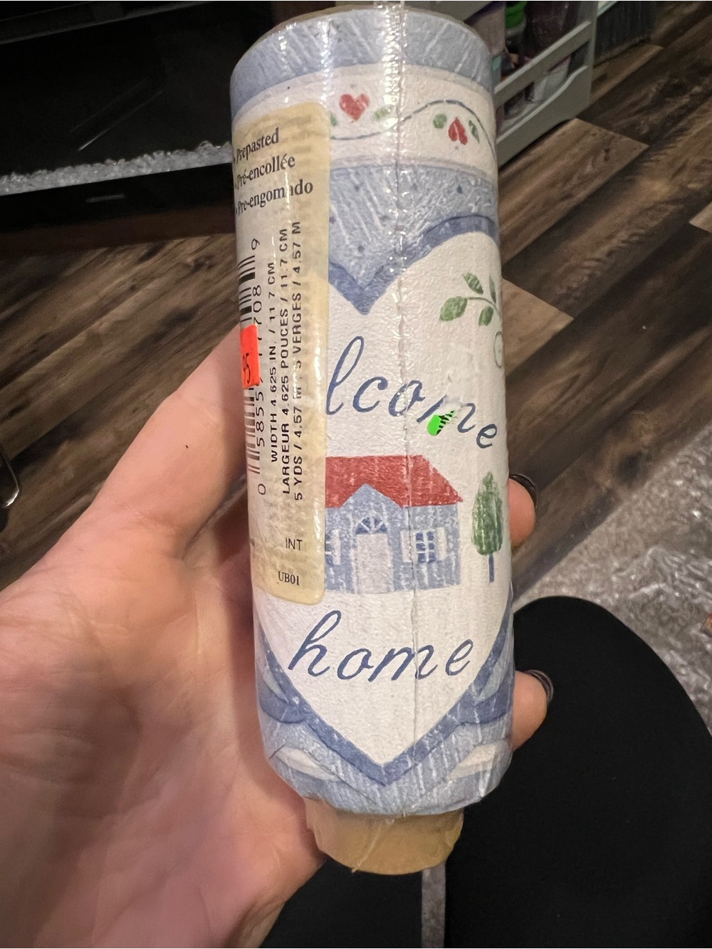 Vintage Norwall Welcome Home Heart Wallpaper Border Country Hearts House 5 Yd